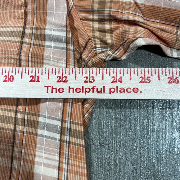 Columbia plaid button up Orange Large - Picture 5 of 6